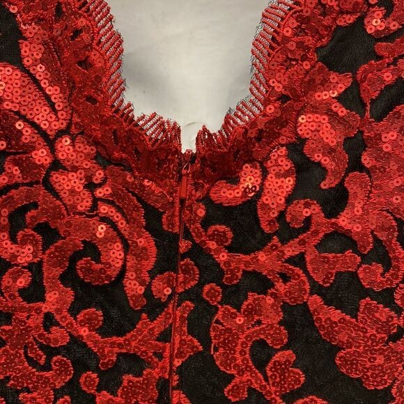 Tasashi Shoji Sequin Sheath Dress Size 4 - Picture 6 of 7